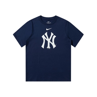 Nike耐克 MLB联名纽约洋基队NY透气运动正肩短袖T恤青少年男女夏