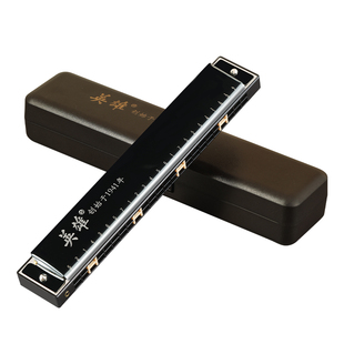 英雄乐器官方旗舰店儿童初学者入门学生专用24孔复音C调口琴成人