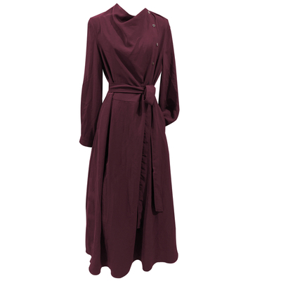 秋季设计感通勤知性风长袖连衣裙