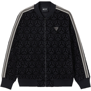 BOYLONDON春季情侣款三鹰标满印休闲潮牌棒球服外套N12015