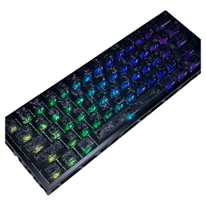 冰碳纹PC侧刻透光键帽适配68键