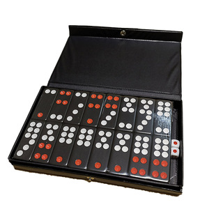 出口专用66.5mm大号薄款黑色牌九骨牌密胺牌九道具九牌顶牛天九