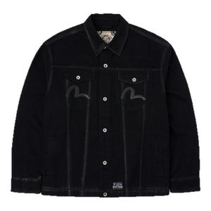 EVISU福神 2025秋季新品男款家花刺绣纯棉翻领牛仔夹克外套