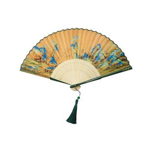 故宫 千里江山折扇 国风礼物 汉服文创生日礼物 故宫官方旗舰店