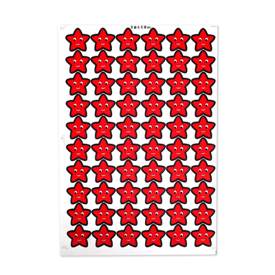 幼儿园儿童奖励卡通贴纸宝宝大红花表扬奖励贴画笑脸红五星粘纸