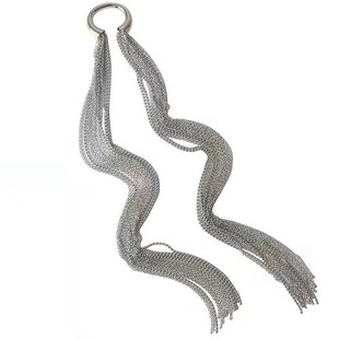 轻奢法式时尚个性几何夸张流苏马尾发链小众丸子头饰发型装饰潮品