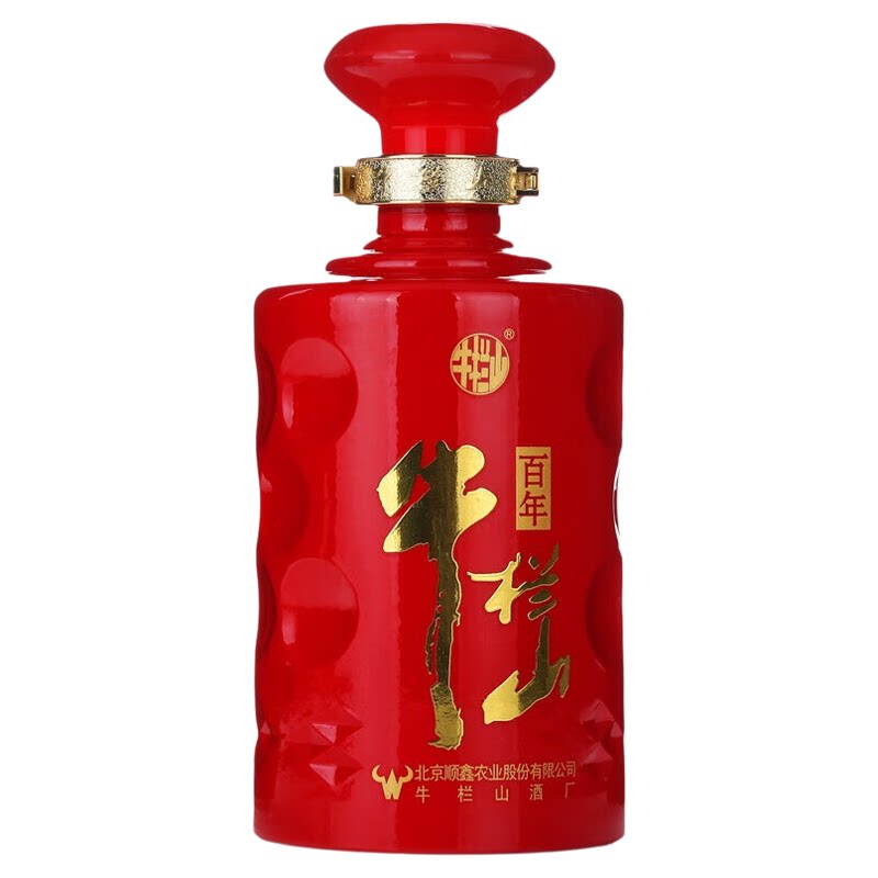 牛栏山百年红12浓香型白酒53度结婚喜酒酒席婚宴用酒纯粮酒整箱装