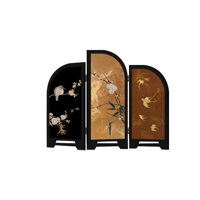 中古风高级感屏风桌面摆件玄关柜电视柜茶桌家居装饰品礼客厅摆画