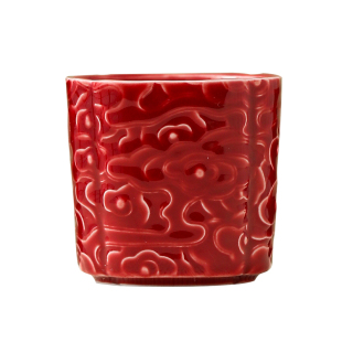 中式陶瓷红色茶杯改口敬茶杯家用女士个人专用单杯乔迁茶具品茗杯