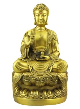 纯铜佛像三宝佛药师佛释迦牟尼佛