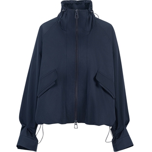 衣香丽影立领防风抽绳短外套女2026年春装新款时尚设计感工装上衣