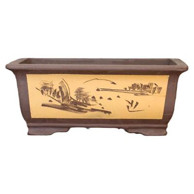 宜兴紫砂花盆长方形大口径盆景盆多肉盆绿植家用庭院客厅陶瓷花盆