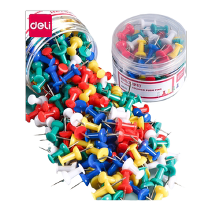 得力工字钉大头针图钉按钉图钉装饰彩色工字钉大头钉别针子墙钉小图钉照片墙软木板钉固定针金属服装立裁钉