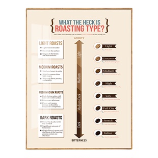 咖啡指南装饰画咖啡角布置画coffee种类研磨餐厅烘焙图风味轮挂画