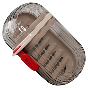 bdo肥皂盒旅行便携式香皂盒密封带盖沥水迷你透明收纳盒高级轻奢