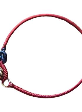 心动预警复古手工情侣红绳