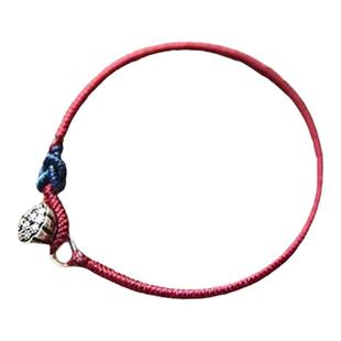 马年暗红色银饰复古精密手工九乘金刚结情人结男女红绳手绳手链