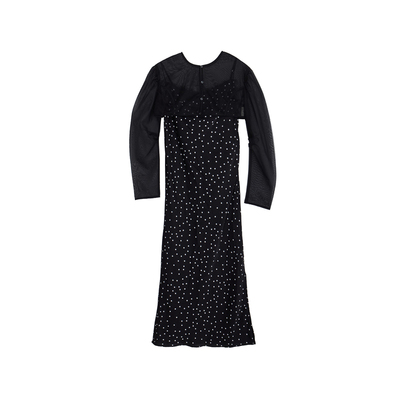 AMERI薄纱罩衫叠层连衣裙