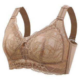 古今诗文胸薄款收副乳大码内衣女宽肩带大胸显小防下垂全罩杯胸罩