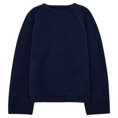 MOORING泊 慵懒软糯绵羊毛圆领套头毛衣2025冬针织显瘦百搭上衣