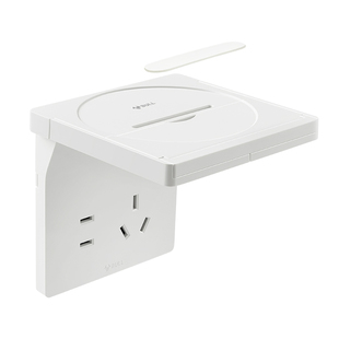 公牛86型置物架五孔墙壁插座手机监控摄像头路由器支架wifi承重架