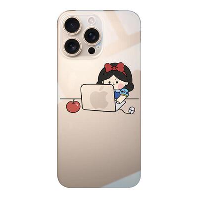 桔子猫苹果透明可爱公主手机壳