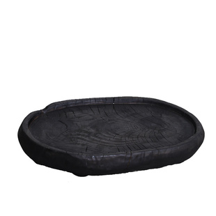 日式侘寂风复古碳化木干泡茶盘台壶承托盘底座垫子垫片小茶几茶桌