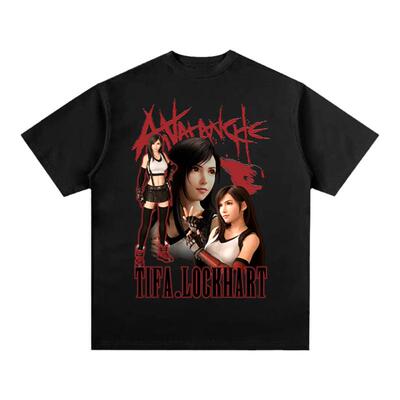 LeftOVEr原创小众最终幻想FF重生TIFA蒂法痛tee二次元亚文化Y2K短