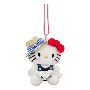 2026新款KT猫咪车载挂件装饰汽车后视镜车挂毛绒玩偶公仔车内挂饰