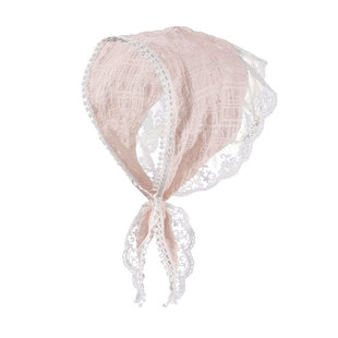 古力娜扎同款法式蕾丝三角巾头巾发巾夏季2025新款秋女丝巾田园风