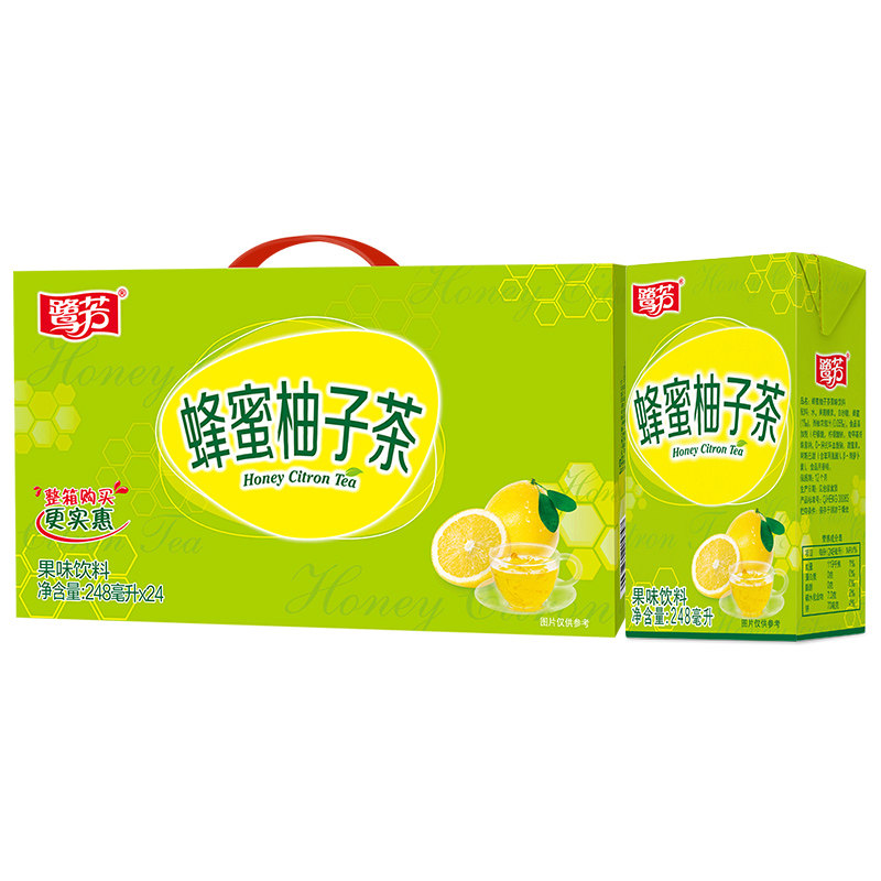 鹭芳蜂蜜柚子茶饮料248ml*24盒