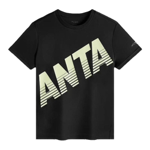 安踏儿童套装速干短袖T男童2026夏季新品透气运动上衣时尚T恤衫男