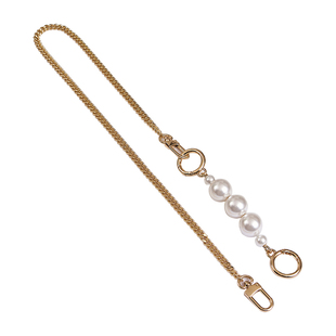 适用老花lv麻将包改造链条配件mk腋下包带铜链斜挎单买珍珠延长链