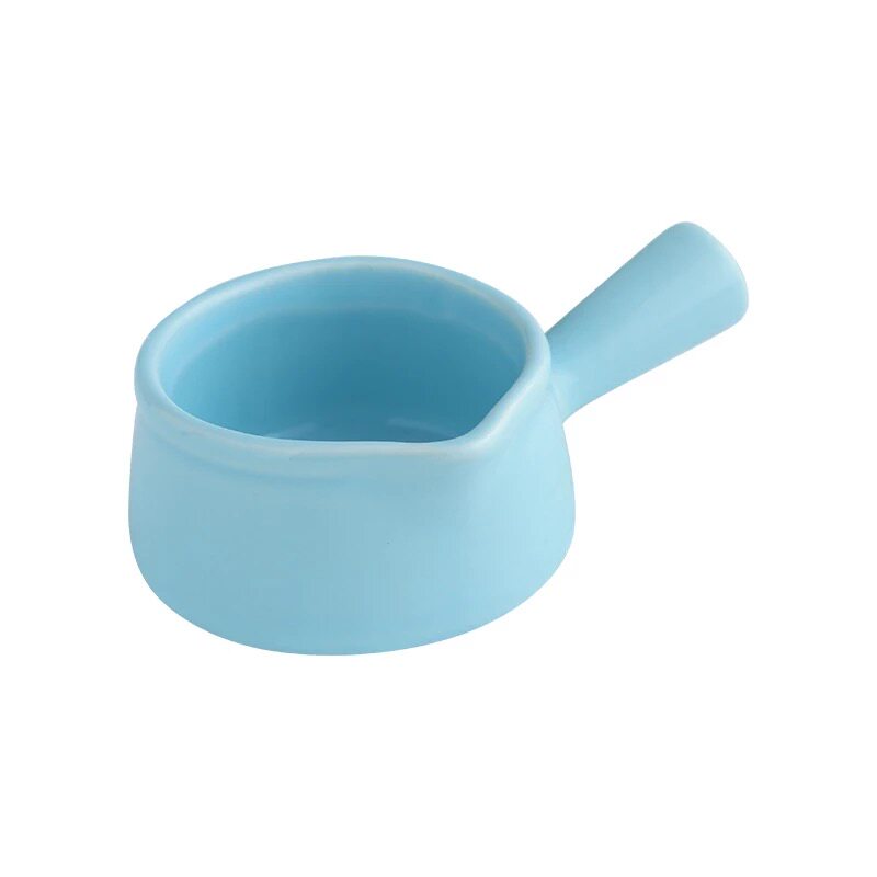 日式陶瓷带把迷你小奶锅小奶壶奶杯奶罐带手柄奶盅酱料碟咖啡器具