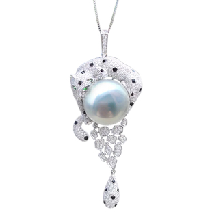 天然澳白珍珠吊坠18K金耳钉环戒指南洋海水珍珠项链女单颗送妈妈