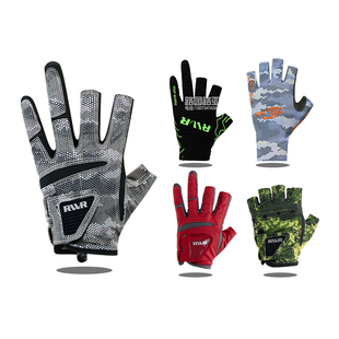 26款RVVR全指露三指五指拉雪丽钓鱼手套户外垂钓弹力防滑保暖透气