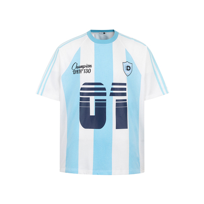 【F383】运动风球衣短袖