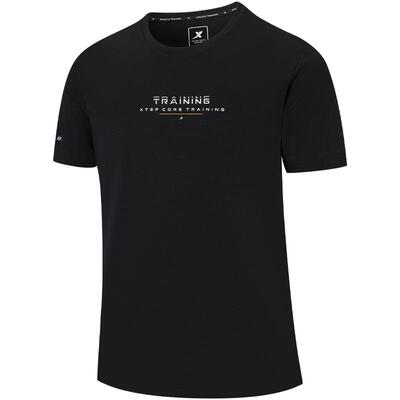 特步圆领短袖T恤男25新款夏季透气训练跑步运动上衣976329010550