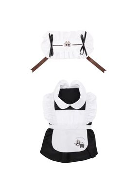 福丸x暹罗猫小豆泥服饰套装·女仆豆泥款猫咪可爱装饰品