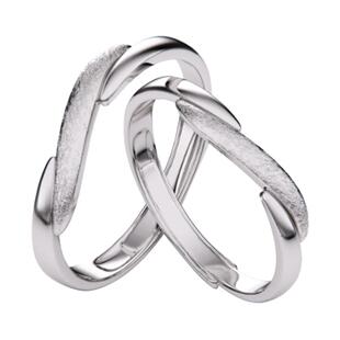 钟久久情侣对戒雪恋纯银戒指女求婚情人节新年礼物送定制钟爱协议