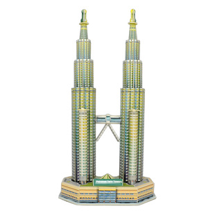 著名建筑立体拼图帆船酒店双子塔帝国大厦拼装模型3D纸模益智手工