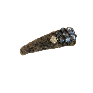 艺米诺韩国轻奢水钻发夹女毛线bb夹秋冬复古头饰高端刘海边夹发饰