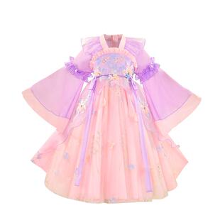 女童汉服春秋儿童连衣裙2026新款小女孩公主裙古装中国风裙子春装