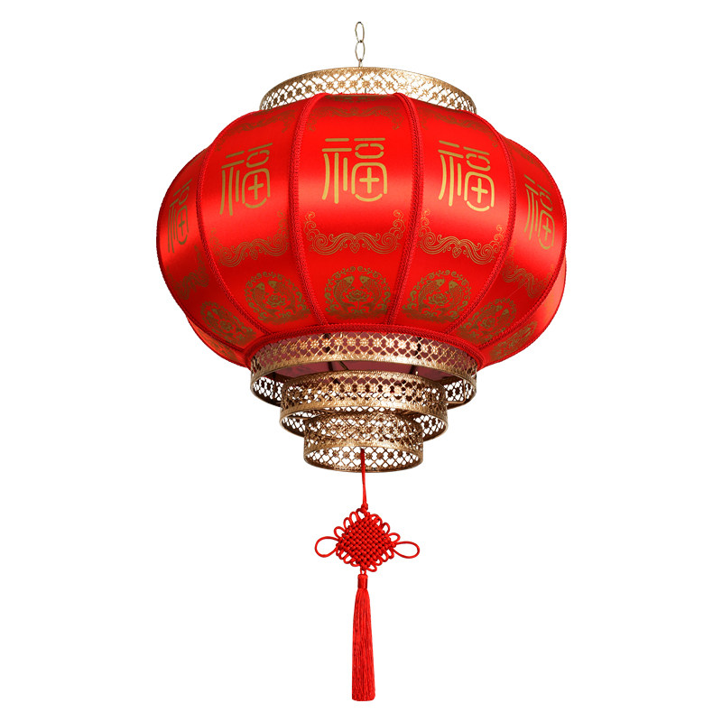 2026新款中式旋转福字大红灯笼挂饰户外乔迁阳台吊灯大门新年灯笼