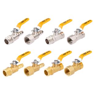 天燃气液化气球阀阀门开关黄铜白钢热水器专用质新防爆螺纹手动阀