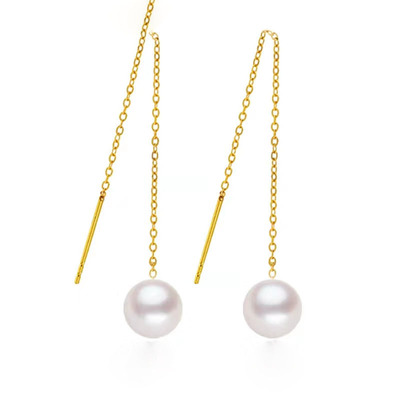 正品宋慧乔同款正圆无暇18k黄金