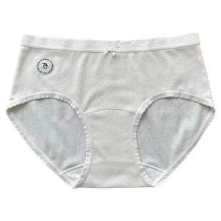 提花纯棉内裤女生7A抑菌加长裆少女三角裤女学生全棉中腰包臀短裤