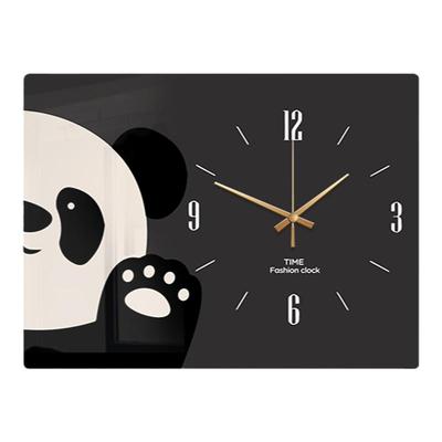 卡通熊猫电表箱装饰画极简风2024