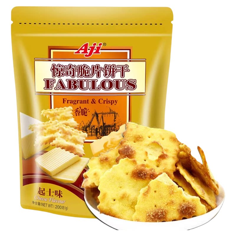 aji惊奇脆片饼干蜂蜜黄油芝士蔬菜咸味办公室休闲烘培小食品200g