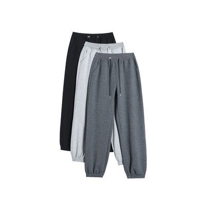 秋冬季加绒加厚运动卫裤女加长